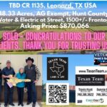 SOLD Property - CR1135 Leonard, Texas